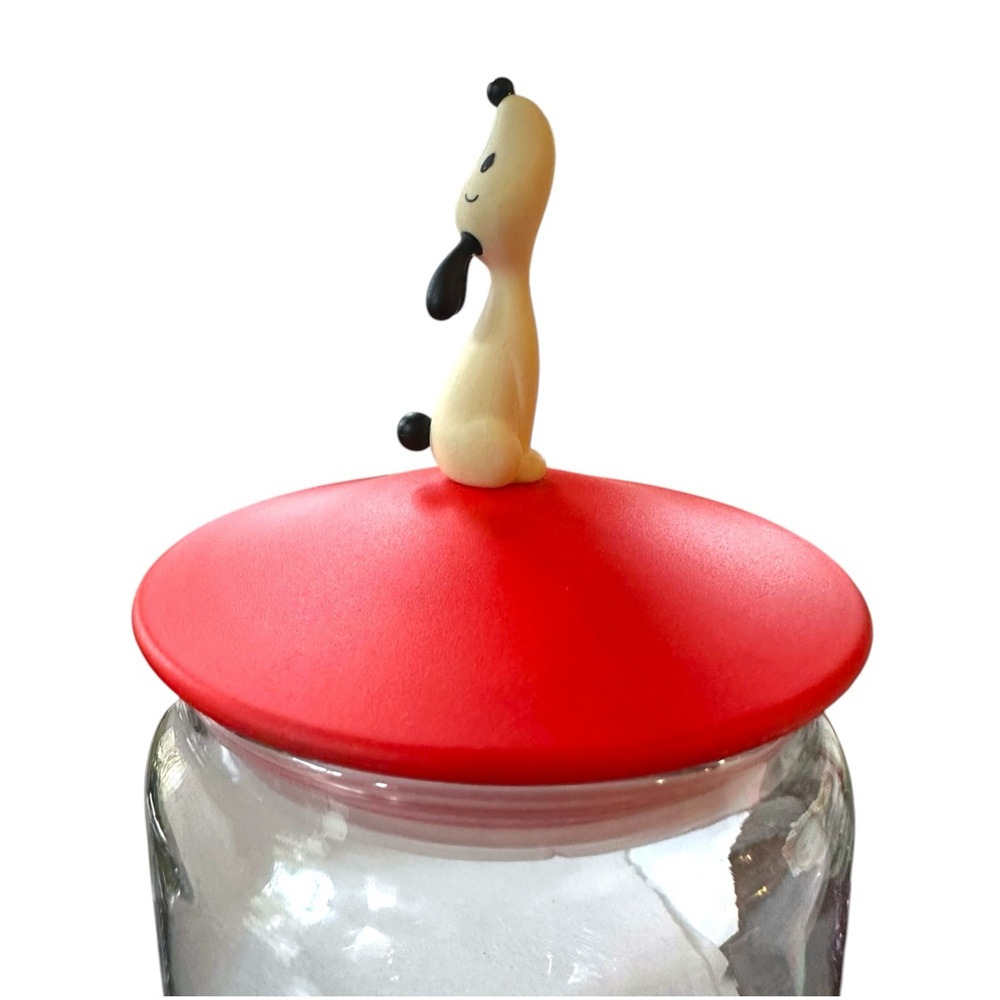 Alessi Lula Pet Jar Container with Red Orange Lid - Picture 12 of 13